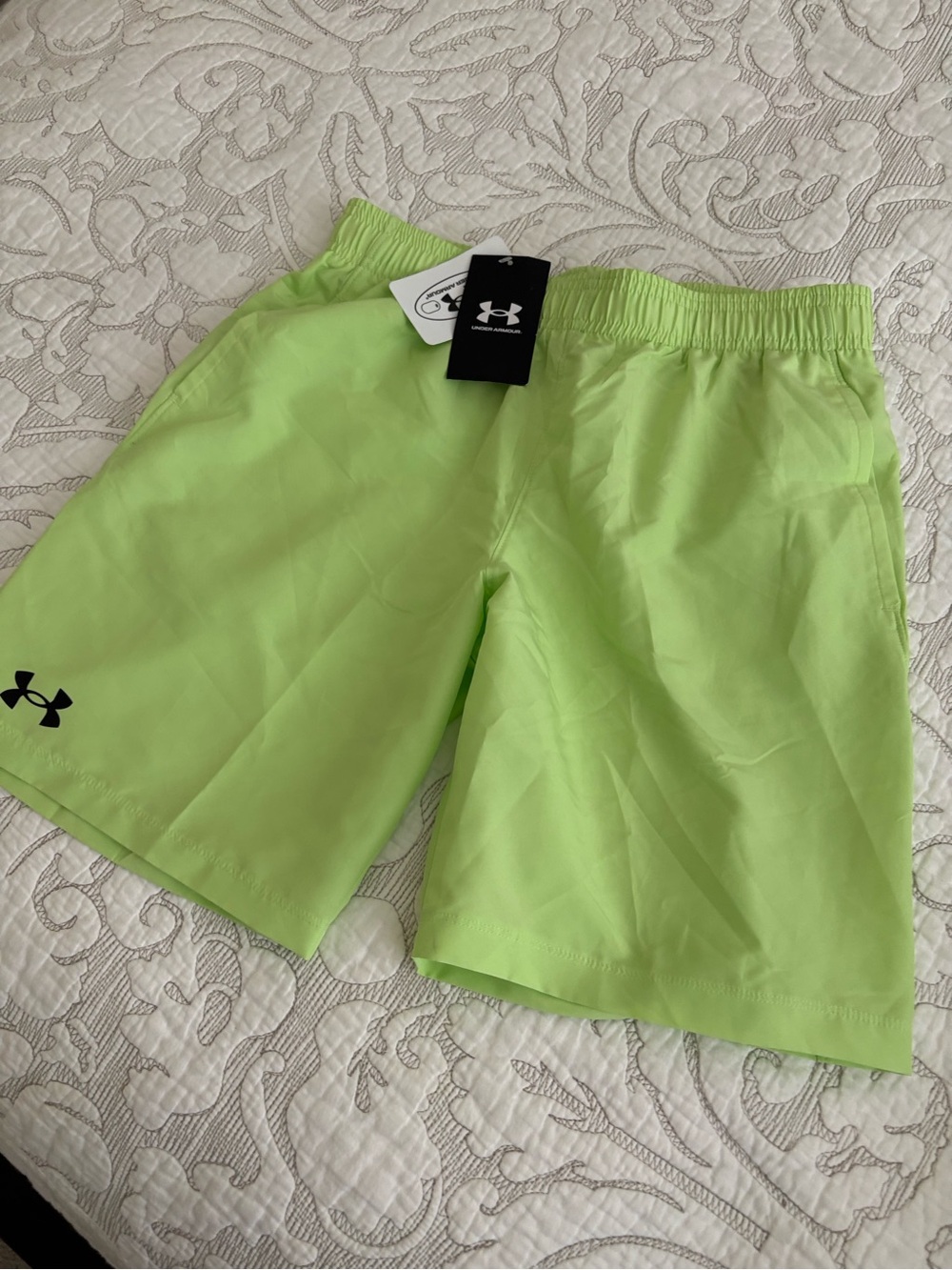 Under Armour Neon Lime Boys' Athletic Shorts